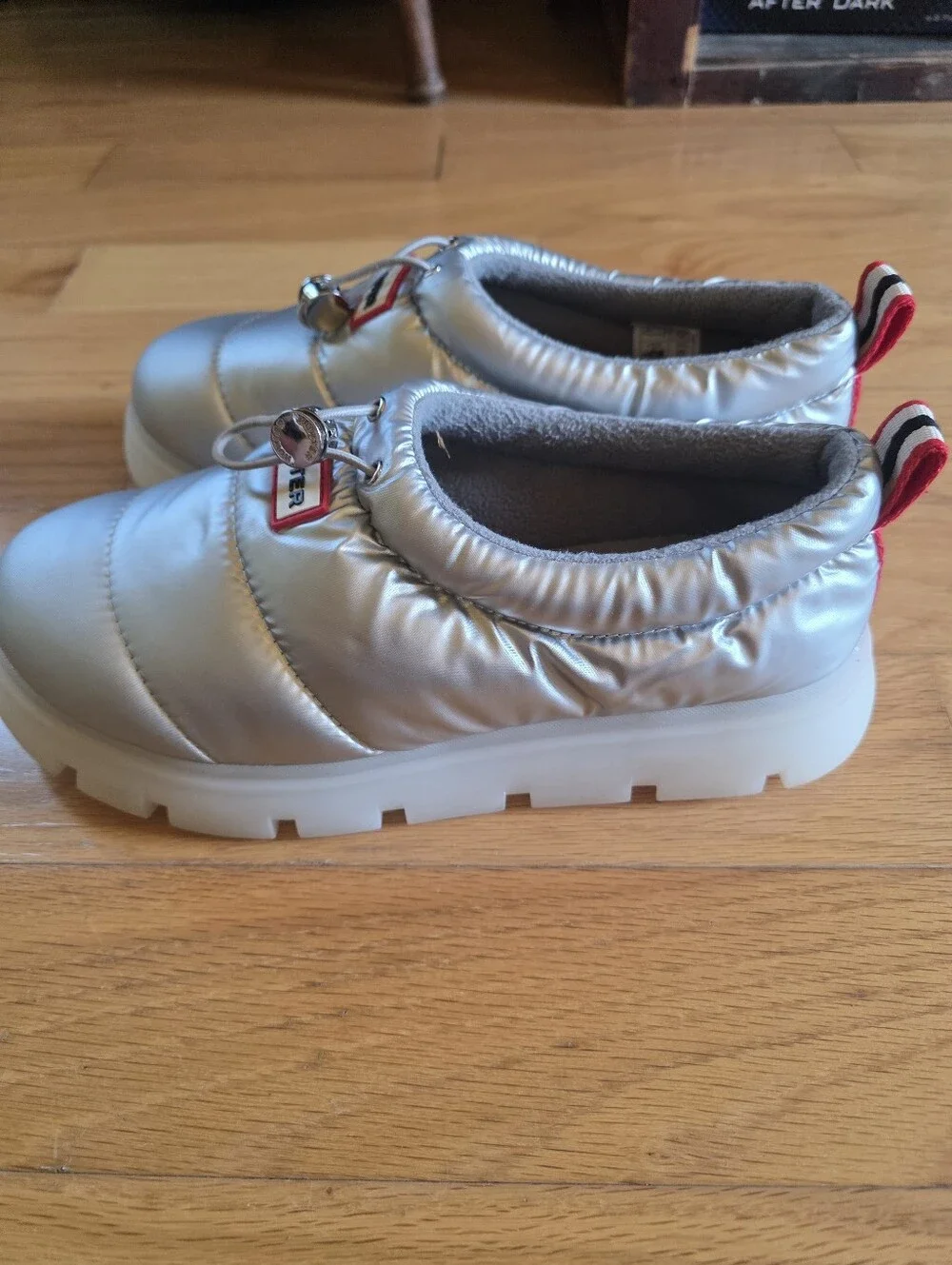 Womens Hunter Madi Platform Insulated Slip On Shoes Size 9 Silver